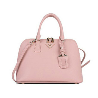 2014 Prada Saffiano Calf Leather Two Handle Bag BL0837 light pink